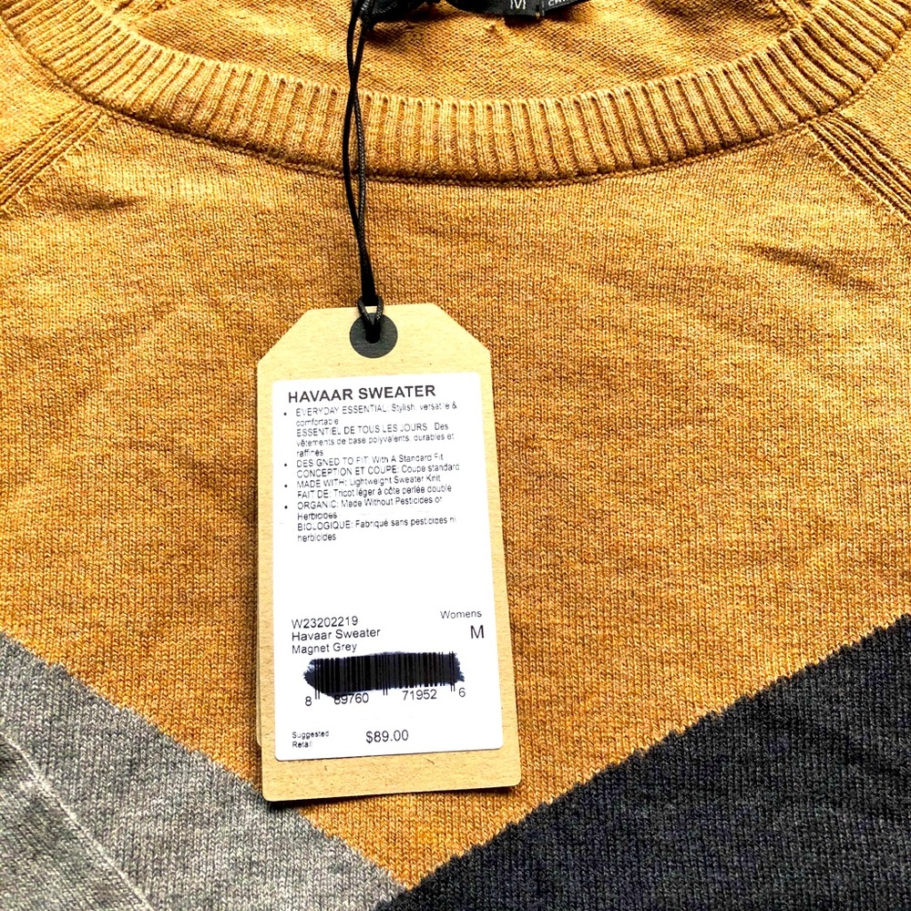 PrAna Merino wool color block pullover